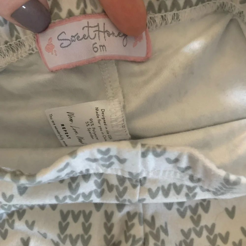NWOT Sweet Honey Baby‎ Girl Fair Isle Ruffle Pajama Set 6M Two Piece Cozy